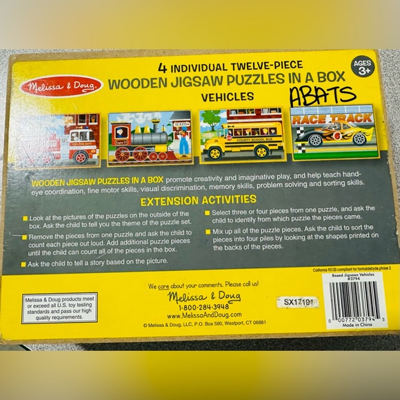 🚦🚦 Bundle 2 puzzles for $12 Melissa & Doug Vehicles Wooden Puzzle(48 pcs) - Picture 3 of 8